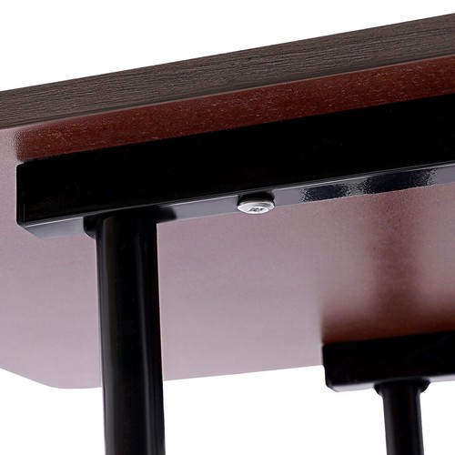 C Table Brown Height Adjustable C-Shaped Side Table Adjustable With 4 Wheels - Picture 17 of 17