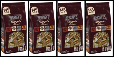 4 PACK Hershey's Chocolate Nuggets, Assorted Variety, 145 Pieces -52 oz FREE SHI