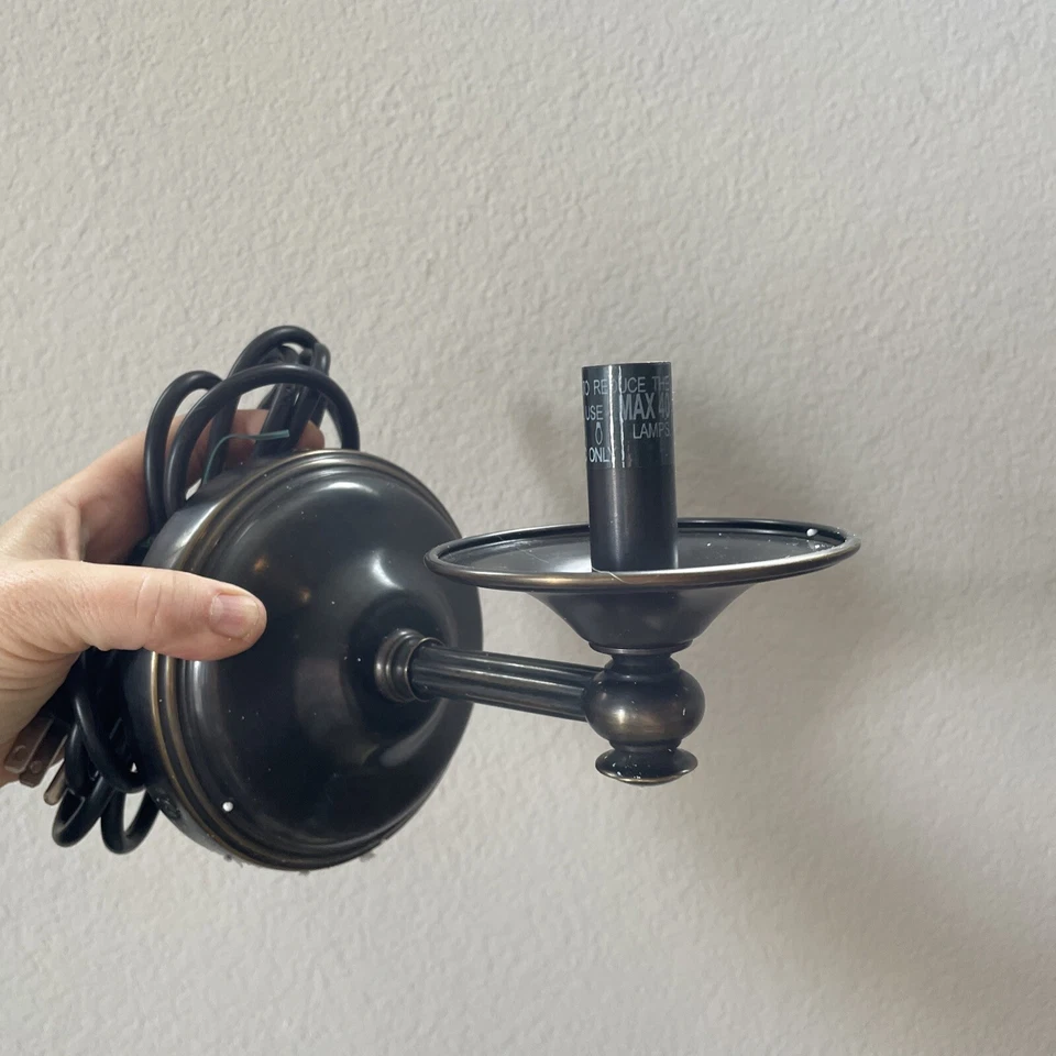 FERRAMENTA DE RESTAURAÇÃO Bronze Arandela de Parede Canelada Sem Sombra Novo Na Caixa - Imagem 3 de 3