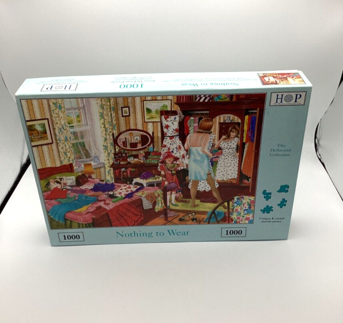 Hop House Of Puzzles Nothing To Wear 1000 Piece Jigsaw Puzzle Used Complete