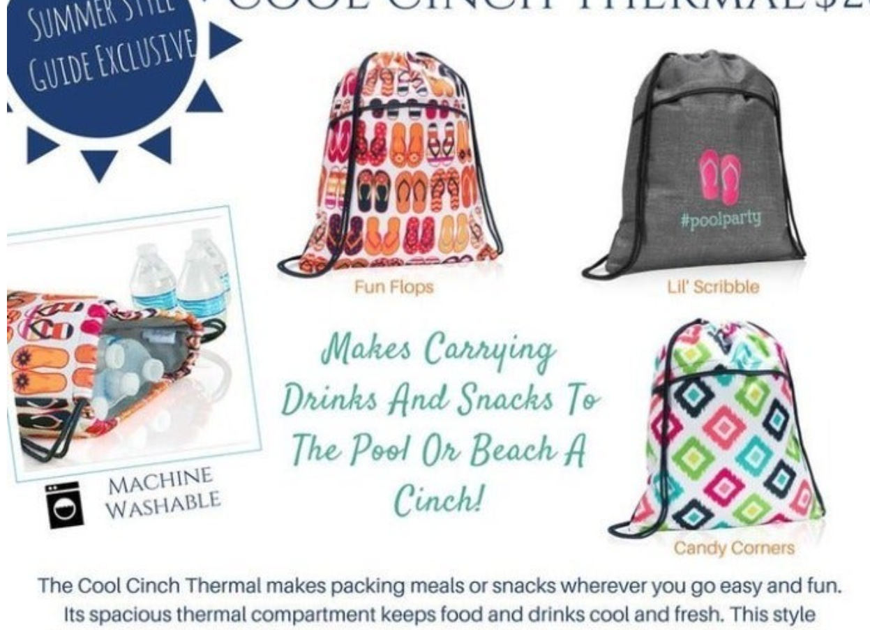 thirty-one, Bags, New Thirtyone Watermelon Print Cool Cinch Thermal  Backpack Lunch Tote Cooler
