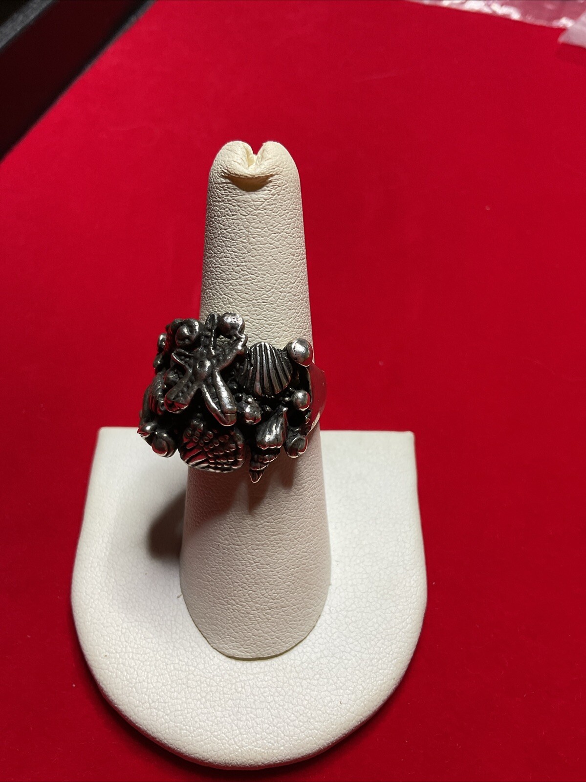 ❤️Solid Sterling Silver Seashell, Starfish Cluste… - image 2