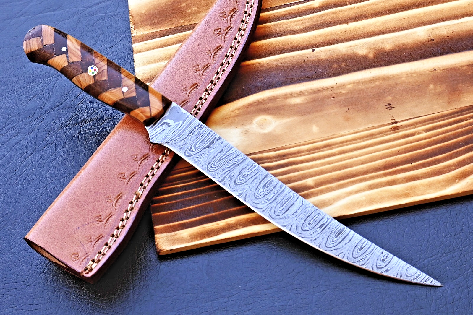 Custom HandMade Forged Damascus Steel Chef's Fillet Knife  2860