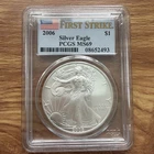 2006 US Silver Eagle $1 PCGS MS69 First Strike Flag Label 1 Ounce Oz. Silver 🔥