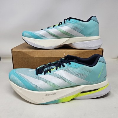 Adidas Adizero Boston 13 'Aqua Lemon' Running Shoes / JS4945 / Men's Size 13