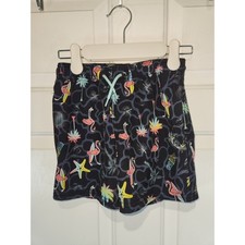 Boy's sz S 6 7 Black Flamingo Tropical Swim Tankini Swimsuit Wonder Nation