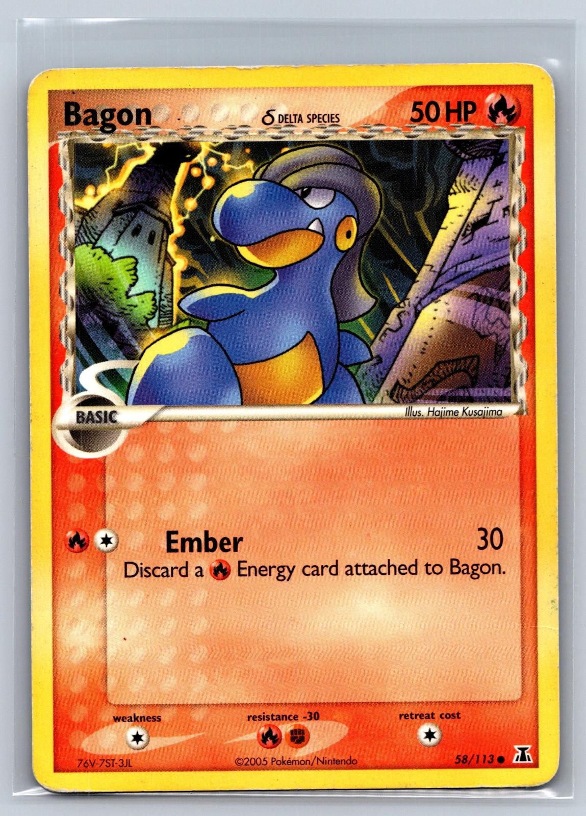 Bagon 58/113 Common Delta Species Pokemon Moderately Played