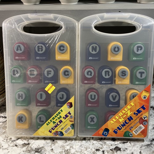 Alphabet 5/8” A-M and N-Z Letter Punch Sets for crafting, by Armada Art Material