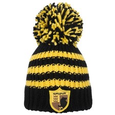 Harry Potter Unisex Adult Hufflepuff Bobble BeanieOne Size Black/Yellow  TA14031