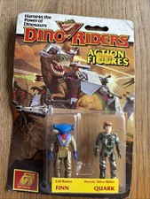 Figuras de acción vintage 1987 Dino Riders Evil Rulon Finn Heroic Quark cardadas