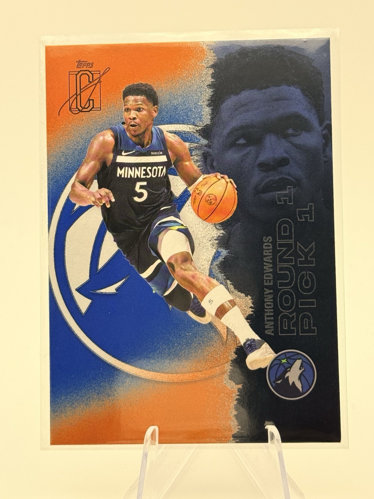 2025-26 Topps Signature Class - Anthony Edwards - Blue & Orange #68