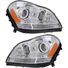 Headlight Set For 07-12 Mercedes Benz Gl450 Left & Right Side With Bulb Halogen