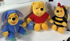 3 Winnie the Pooh Plush Honey Bee Honey Pot 1994  In Eyeore Costume 10  -11  