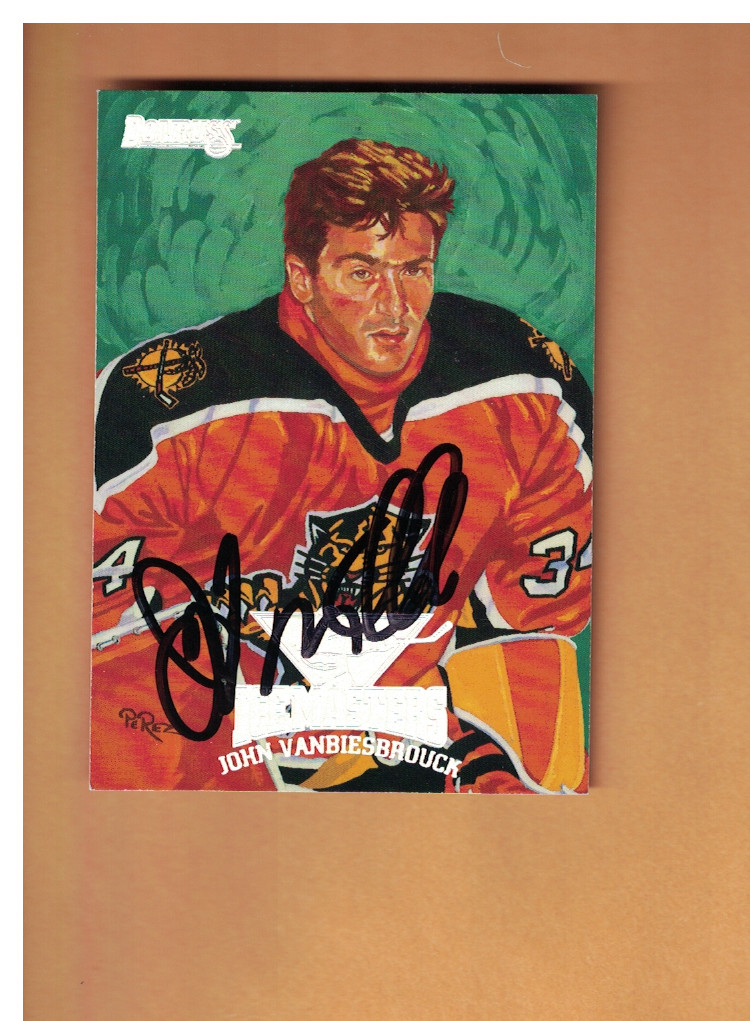 John Vanbiesbrouck AUTOGRAPHED 1994-95 DONRUSS ICE MASTERS HOCKEY CARD SIGNED