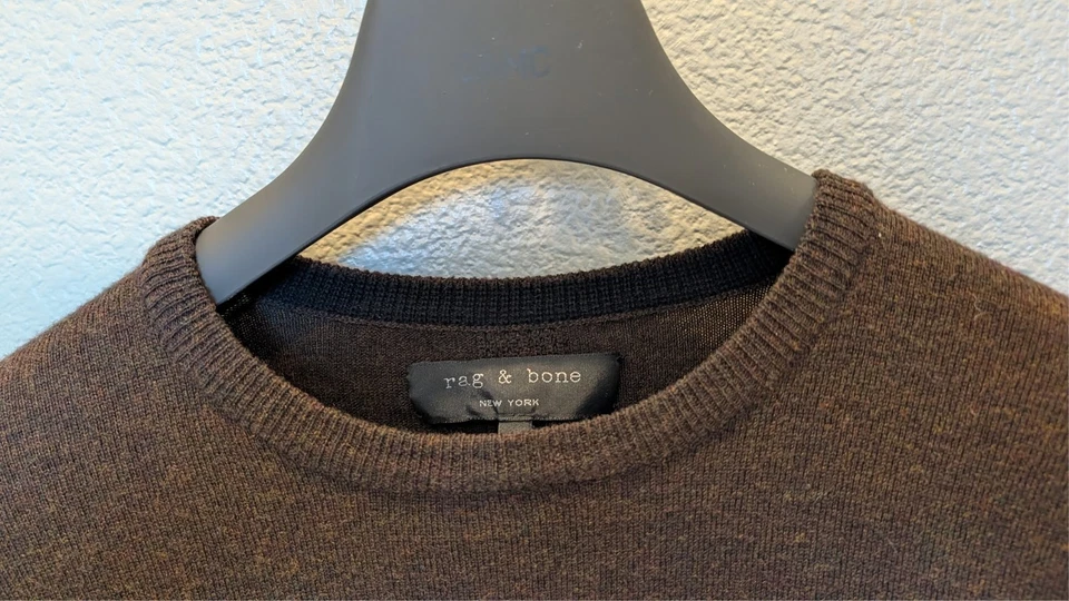 Rag & Bone Men's 100% Merino Wool Sweater - Brown, Size XS - Excellent condition - Image 2 of 4