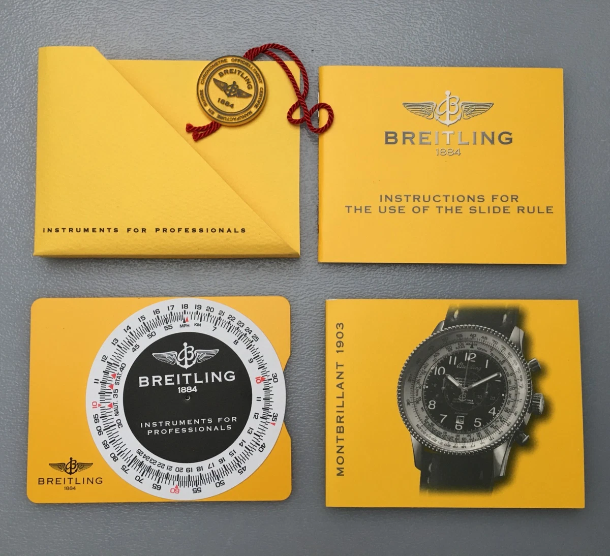 Breitling Navitimer Montbrillant 1903 Rechenschieber K35330 Manual de instrucciones