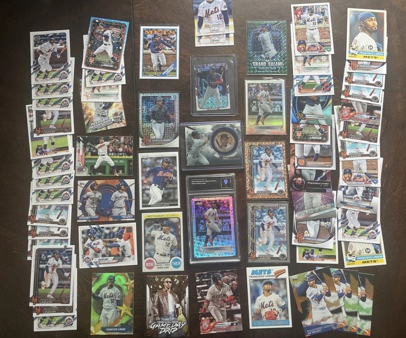 HUGE 60+ Francisco Lindor Lot Graded Logofractor Commemorative Coin Inserts Rc