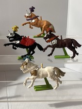 Vtg Britains Ltd England Deetail Medieval No Knights Lot 4 Horses Horse Figure