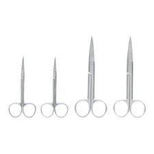 4 Piece Embroidery Scissors Set Stainless Steel Straight Curved Sewing Tool