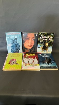 Set Of 6 Scholastic Paperback Books: Winterkill Santa Paws Bandits Moon Drawing
