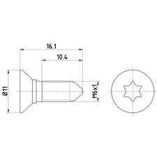 Schraube, Bremsscheibe TEXTAR TPM0008 [G]