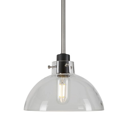 Forte Lighting 2734-01 Della 9"W Mini Pendant - Black and Brushed Nickel - Picture 3 of 3