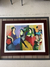 Tarkay: "Courtside Poses" Serigraph on Wove Paper 6 Of 90 Artist Proof