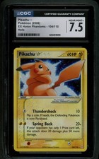 CGC 7.5 NM+ Pokemon Pikachu Gold Star EX Holon Phantoms Holo 104/110 on eBay