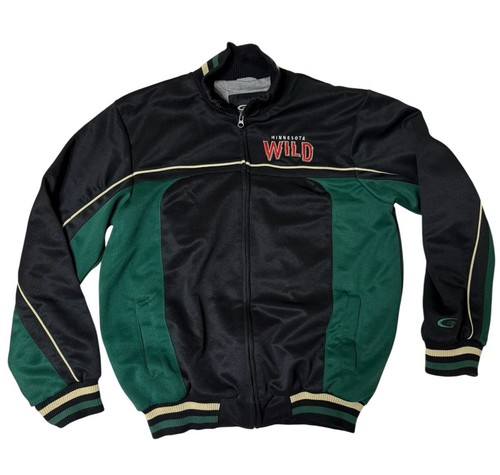 Men's G-III Sports by Carl Banks Black Minnesota Wild Full Zip Jacket Medium - Picture 17 of 17