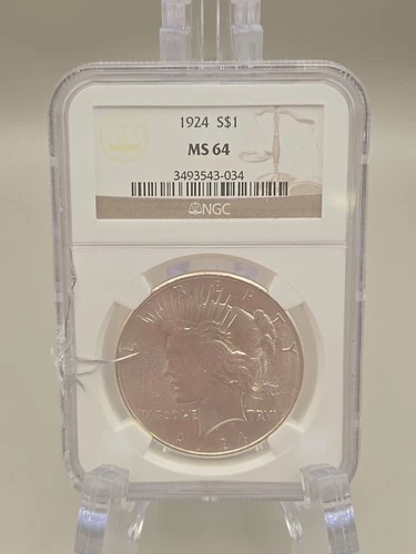 1924 Peace Silver Dollar $1 - NGC MS64