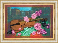 Bead Embroidery Kit on Natural Artist Canvas "Fresko"
