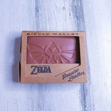 The Legend Of Zelda Bioworld Bifold Wallet Brown Genuine Leather 2017 RARE
