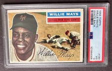 1956 TOPPS WHITE BACK #130 WILLIE MAYS PSA 3 HOF New York Giants