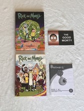 Rick and Morty Season 1 2 DVD Lot with Good Morty Comic and Plumbus Manual