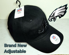 🦅 Philadelphia Eagles BLACKOUT Hat Cap Baseball hat Adjustable Black BRAND NEW