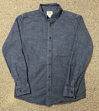 Levi s Pearl Snap Shirt Men s S Blue Denim Western Chambray Cowboy Casual