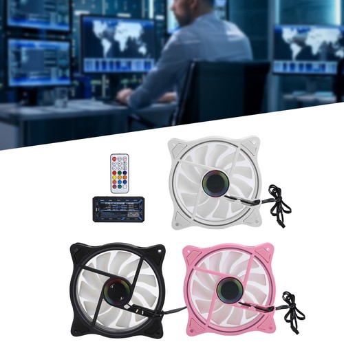 3x Cooling Fans ARGB Controller 11 Fan Blades Silent Computer Air Cooler 1200 CB - Afbeelding 6 van 24