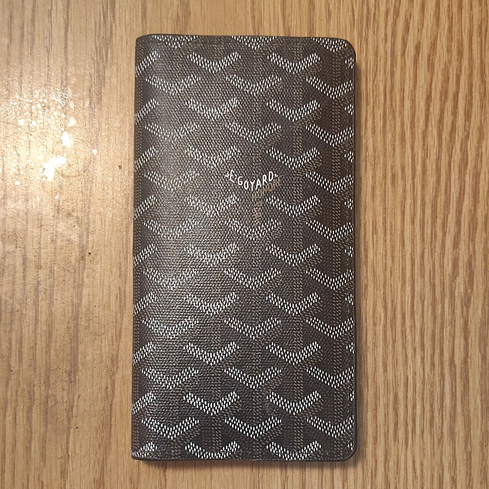 Goyard Richelieu Long Wallet in classic Black & Tan Goyardine Canvas
