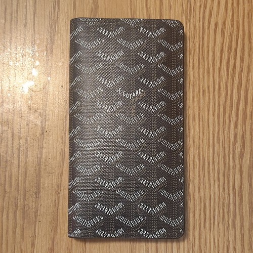 Goyard Richelieu Long Wallet in classic Black & Tan Goyardine Canvas
