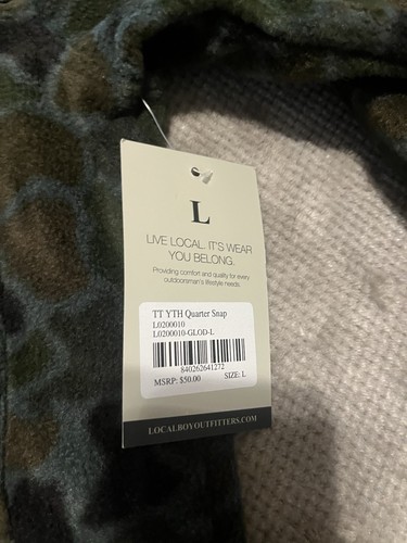 Local Boy Camouflage Pullover Boys Size L (runs small) - Picture 5 of 7