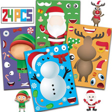 Christmas Stickers for Kids - Christmas Crafts Activities Party Favors Games Sto