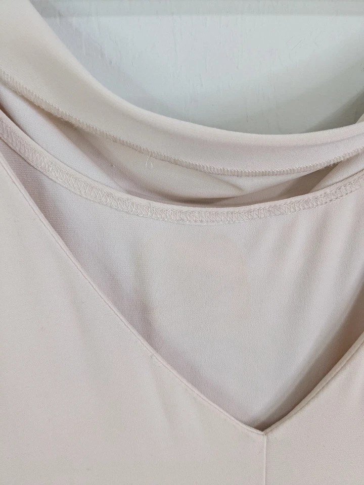 Lauren Ralph Lauren Evening Maxi Dress Women's 12 Peach Pink Sleeveless Silk - Image 4 of 4