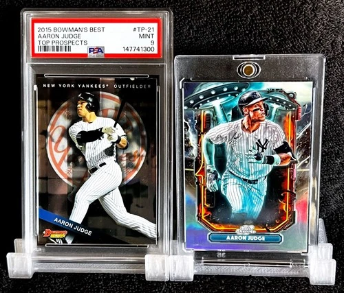 2015 AARON JUDGE • PSA 9 RC • BOWMAN'S BEST & 25 TOPPS SPACE CHROME REFRACTOR