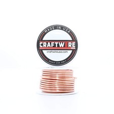 Solid Bare Copper Wire Round,Bright,Half Hard,5 OZ 12 Gauge,18 Feet Choose 1...