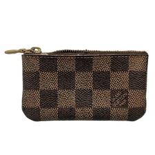 LOUIS VUITTON Pochette Cle N62658 Ebene Damier Unclear Coin Case