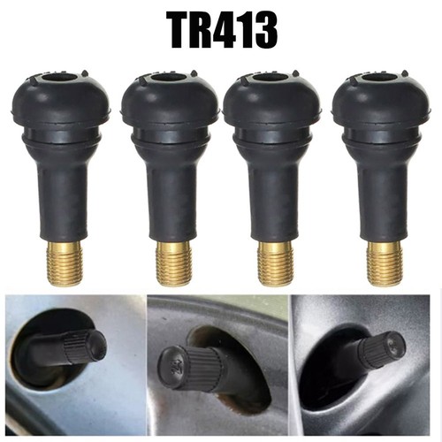 TR413 Rubber Valve Nozzle with Aluminum Alloy Construction for Tubeless Tires - Picture 2 of 12