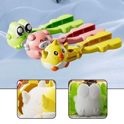 3-teiliges Schneeballformer-Set mit Clips, Schneeballschlacht-Spielzeug in