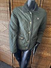 Jack Wills Green Quilted Jacket Size 8