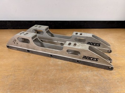 Vintage Roces Aluminum Inline Skate Frames Chassis Made in Italy Pair 14.25 