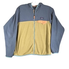 Patagonia Girl Jacket XL D Snap T Color Block Fleece Hooded full zip cozy warm